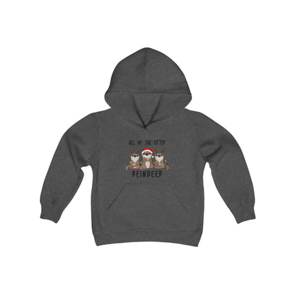 Kids Christmas Otter Reindeer Hoodie: Festive Winter Sweatshirt