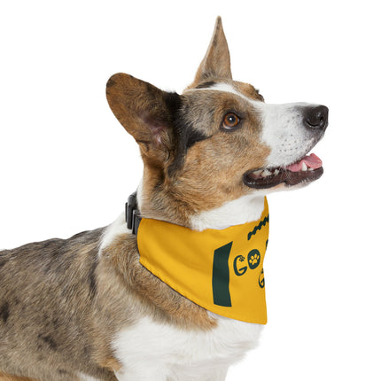 Green Bay Dog Bandana Collar: Wisconsin Football Pet Gift