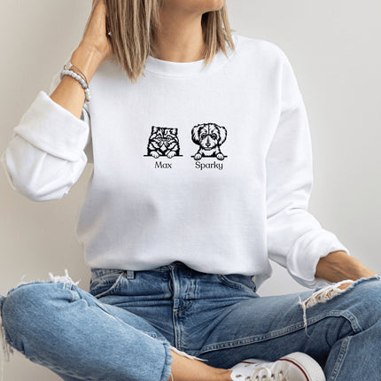 Personalized Pet Sweatshirt | Dog Owner Sweatshirt | Dog Mom Sweatshirt | Cat Owner Gift | New Dog Owner | Pet Lover Sweatshirt | Pet Face