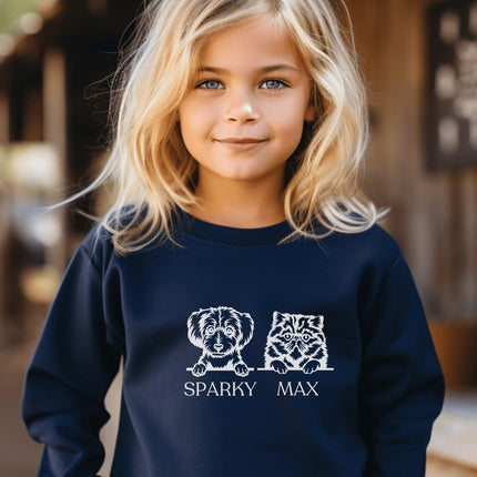 Youth Pet Sweatshirt | Personalized Pet Sweatshirt | Dog Owner Sweatshirt | Dog Mom Sweatshirt | Cat Owner Gift | New Dog Owner | Pet Lover