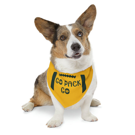 Green Bay Dog Bandana Collar: Wisconsin Football Pet Gift
