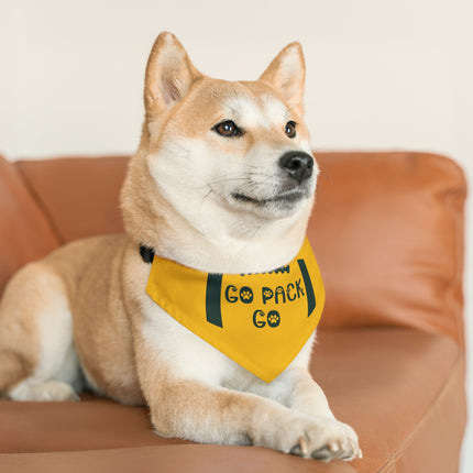 Green Bay Dog Bandana Collar: Wisconsin Football Pet Gift