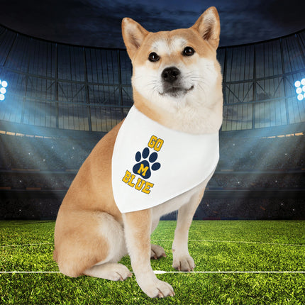 Michigan Wolverines Pet Bandana Collar: Go Blue Football Gift