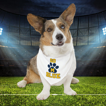 Michigan Wolverines Pet Bandana Collar: Go Blue Football Gift