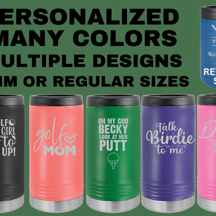 Custom Women's Golf Gift | Golf Can Cooler | Beer Can Cooler | Bachelorette Gift | Gift for Mom | Golf Gift | Gift for Wife