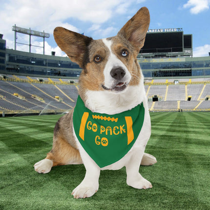 Go Pack Go Dog Bandana Collar: Wisconsin Football Pet Gift