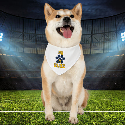 Michigan Wolverines Pet Bandana Collar: Go Blue Football Gift