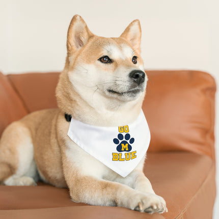 Michigan Wolverines Pet Bandana Collar: Go Blue Football Gift
