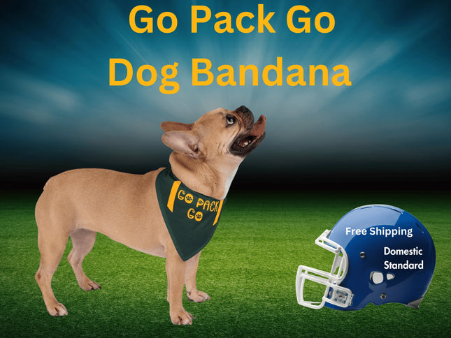 Go Pack Go Dog Bandana: Wisconsin Football Pet Gift