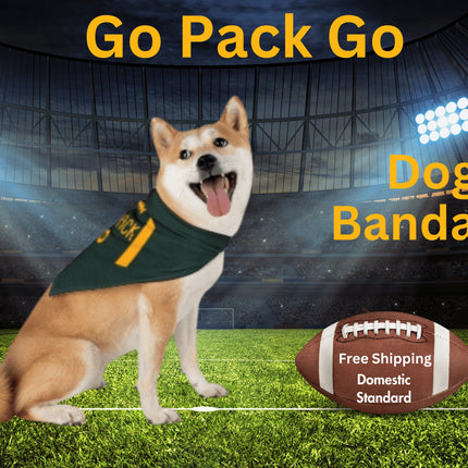 Go Pack Go Dog Bandana: Wisconsin Football Pet Gift