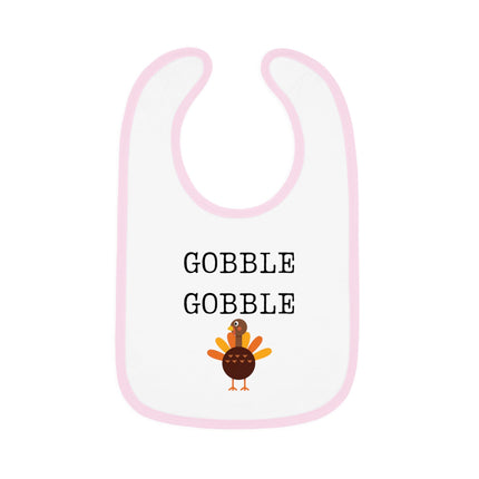 Thanksgiving Baby Bib: Gobble Turkey, USA Made Cotton
