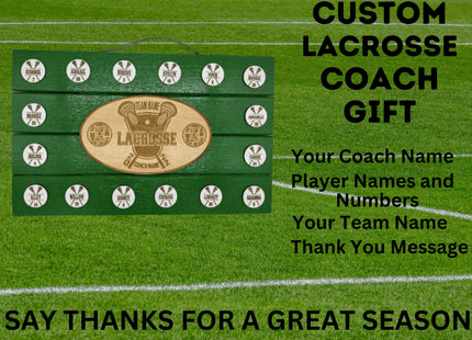 Lacrosse Coach Personalized Award | Custom Team Thank You Wood Plaque