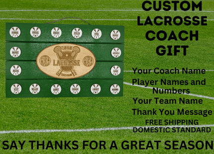 Soccer Coach Personalized Award | Custom Team Thank You Wood Plaque
