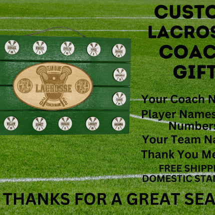 Soccer Coach Personalized Award | Custom Team Thank You Wood Plaque
