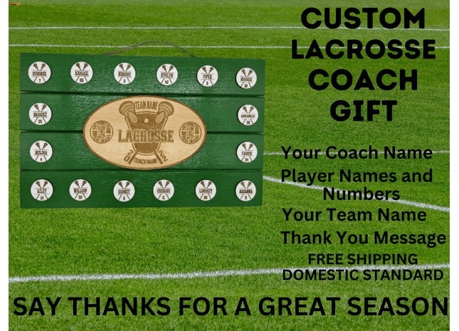 Soccer Coach Personalized Award | Custom Team Thank You Wood Plaque