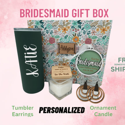 Bridesmaid Gift Box | Personalized Wedding Party Gift | Maid of Honor Thank You | Bridal Proposal Gift