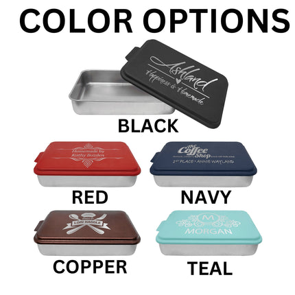 Personalized Aluminum Cake Pan or Pie Tin: Engraved Baking Gift with Lid