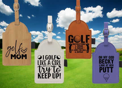Personalized Golf Bag Tag with Tees | Custom Golf Gift for Men | Engraved Golf Accessories | Funny Retirement, Dad, or Tournament Gift