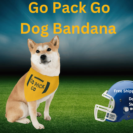 Green Bay Dog Bandana Collar: Wisconsin Football Pet Gift