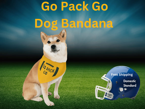 Green Bay Dog Bandana Collar: Wisconsin Football Pet Gift