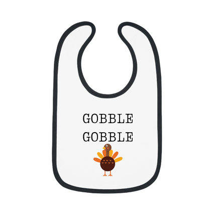 Thanksgiving Baby Bib: Gobble Turkey, USA Made Cotton