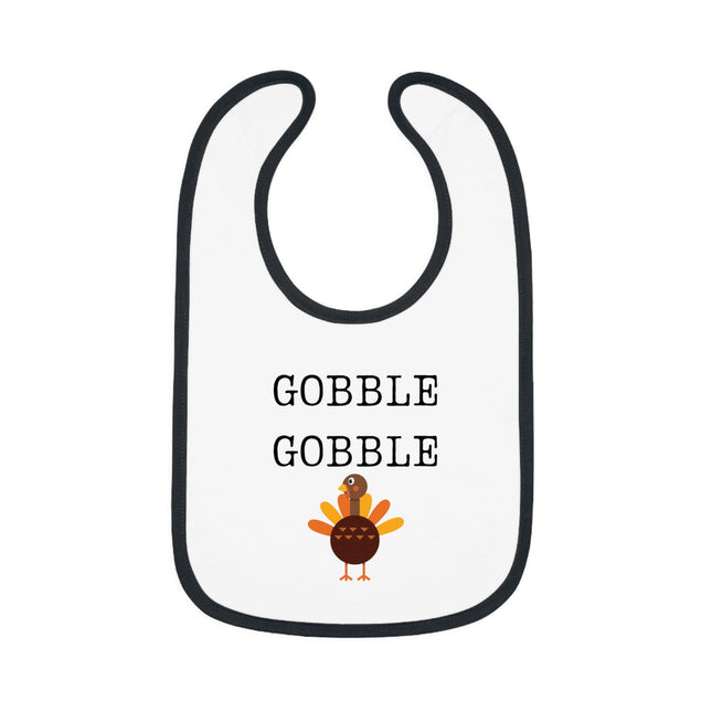 Thanksgiving Baby Bib: Gobble Turkey, USA Made Cotton