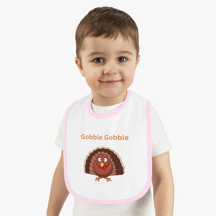 Thanksgiving Baby Bib: Turkey 'Gobble Gobble' Design