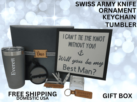 Groomsman Gift Box | Personalized Wedding Party Gift | Best man Thank You | Groom Proposal Gift