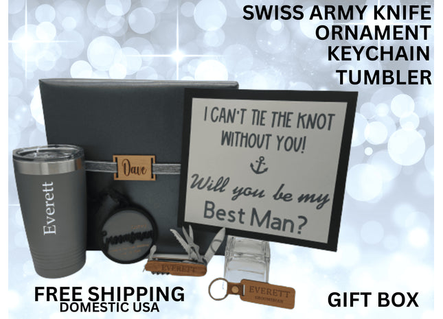 Groomsman Gift Box | Personalized Wedding Party Gift | Best man Thank You | Groom Proposal Gift