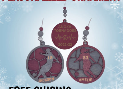 Personalized Soccer Ornament: Custom Team Keepsake