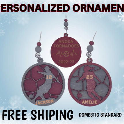 Personalized Soccer Ornament: Custom Team Keepsake