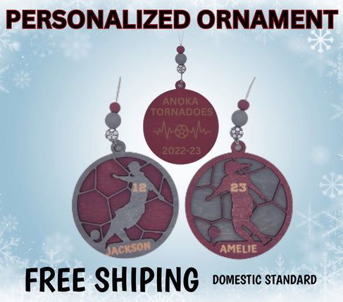 Personalized Soccer Ornament: Custom Team Keepsake