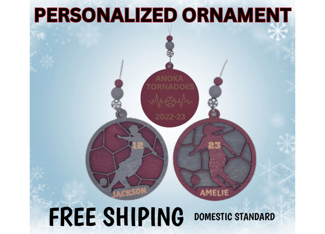 Personalized Soccer Ornament: Custom Team Keepsake
