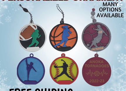 Personalized Team Ornament | Sports Gift | Custom Christmas 0rnament | Holiday Sports Gift | Sports Team Ornament | Sports Team Keepsake