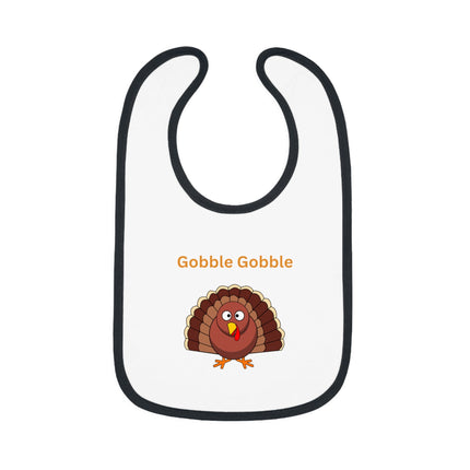 Thanksgiving Baby Bib: Turkey 'Gobble Gobble' Design