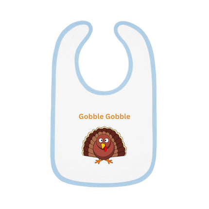 Thanksgiving Baby Bib: Turkey 'Gobble Gobble' Design