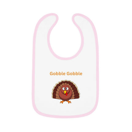 Thanksgiving Baby Bib: Turkey 'Gobble Gobble' Design