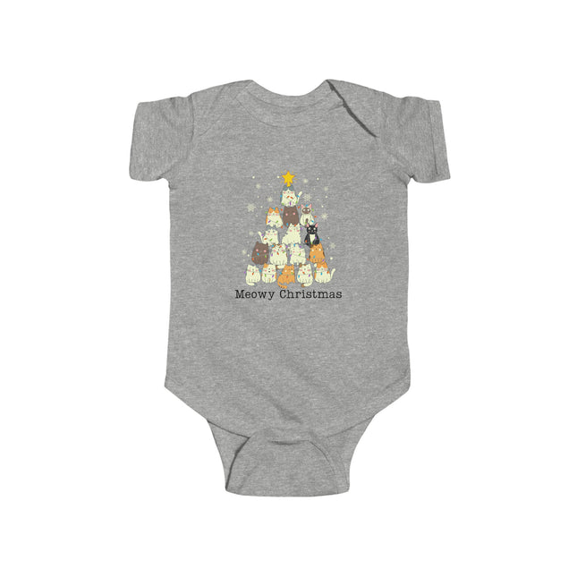 Meowy Christmas Baby Bodysuit: Holiday Cat Lover Gift