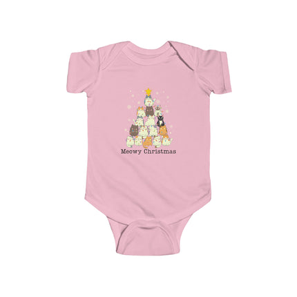 Meowy Christmas Baby Bodysuit: Holiday Cat Lover Gift