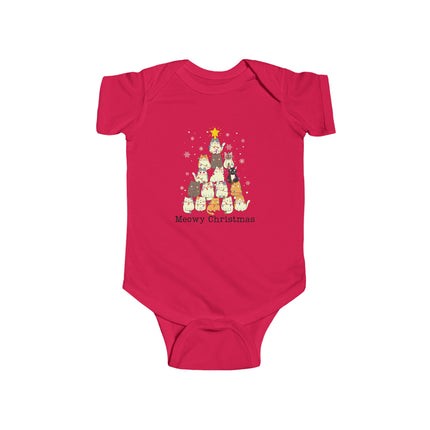 Meowy Christmas Baby Bodysuit: Holiday Cat Lover Gift