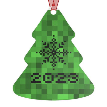 Personalized Gamer Christmas Ornament: Metal Holiday Ornament