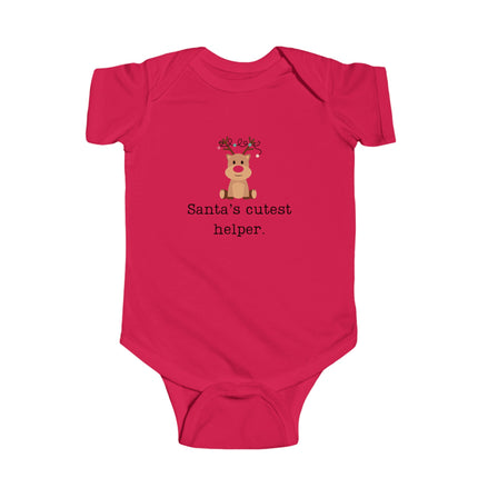 Reindeer Christmas Baby Bodysuit: Santa's Cutest Helper