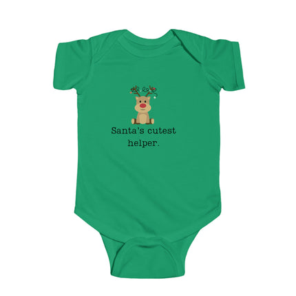 Reindeer Christmas Baby Bodysuit: Santa's Cutest Helper