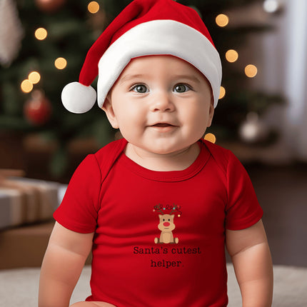 Reindeer Christmas Baby Bodysuit: Santa's Cutest Helper