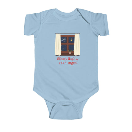 Christmas Infant Bodysuit | Holiday Baby Clothes | Newborn Baby Gift | Silent Night, Yeah Right | My First Christmas | Santa Baby Outfit