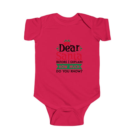 Dear Santa Baby Bodysuit: Holiday Outfit, My First Christmas