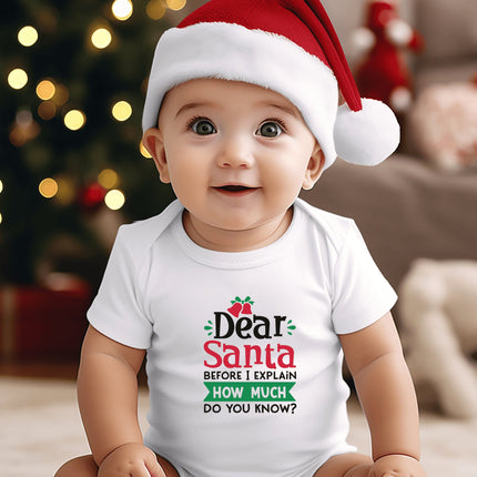 Dear Santa Baby Bodysuit: Holiday Outfit, My First Christmas