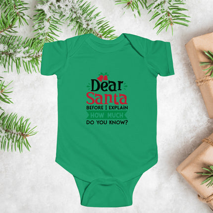 Dear Santa Baby Bodysuit: Holiday Outfit, My First Christmas