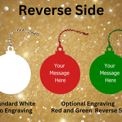 Funny Coworker Christmas Ornament: Hand-Painted Lights, Engraved Message