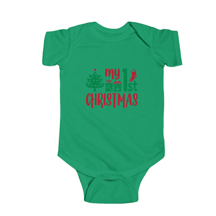 My First Christmas Baby Bodysuit: Holiday Reindeer Outfit